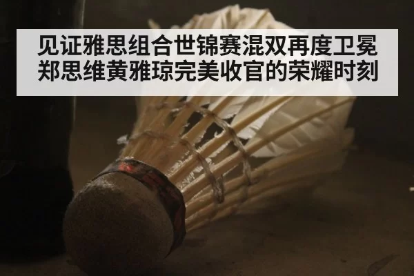 见证雅思组合世锦赛混双再度卫冕 郑思维黄雅琼完美收官的荣耀时刻